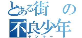 とある街の不良少年（ヤンキー）