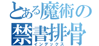 とある魔術の禁書排骨（インデックス）