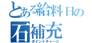 とある給料日の石補充（ポイントチャージ）