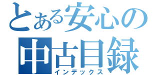 とある安心の中古目録（インデックス）