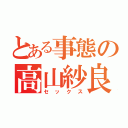 とある事態の高山紗良（セックス）