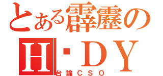 とある霹靂のＨ‧ＤＹ（台論ＣＳＯ）