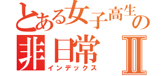 とある女子高生の非日常Ⅱ（インデックス）