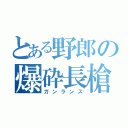 とある野郎の爆砕長槍（ガンランス）