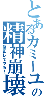 とあるカミーユの精神崩壊（修正してやる！）