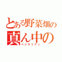 とある野菜畑の真ん中の（ベジタリアン）