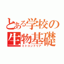 とある学校の生物基礎（ミトコンドリア）