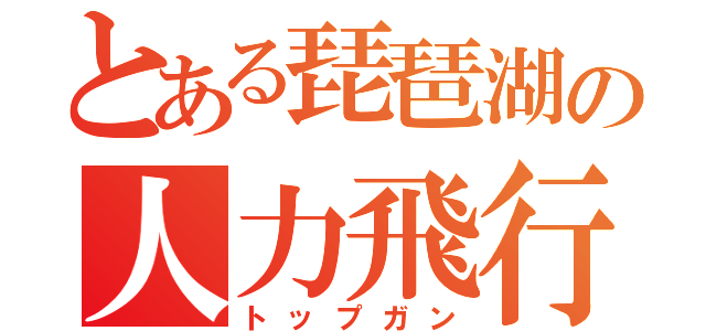 とある琵琶湖の人力飛行（トップガン）