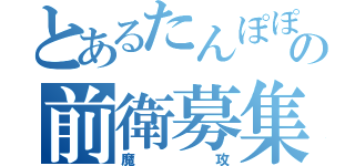 とあるたんぽぽの前衛募集（魔攻）