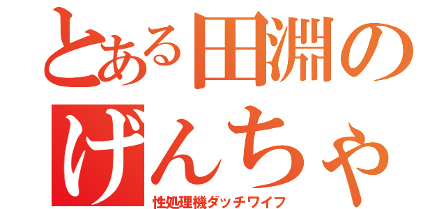 とある田淵のげんちゃん（性処理機ダッチワイフ）