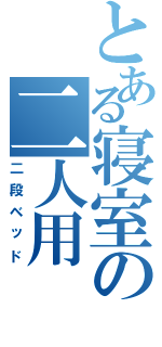 とある寝室の二人用（二段ベッド）