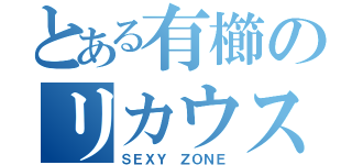 とある有櫛のリカウス疑惑（ＳＥＸＹ　ＺＯＮＥ）