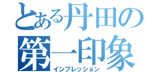 とある丹田の第一印象（インプレッション）