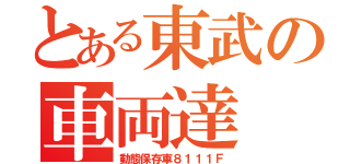 とある東武の車両達（動態保存車８１１１Ｆ）