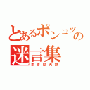 とあるポンコツの迷言集（さきは天然）