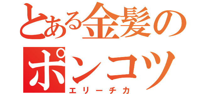 とある金髪のポンコツ野郎（エリーチカ）