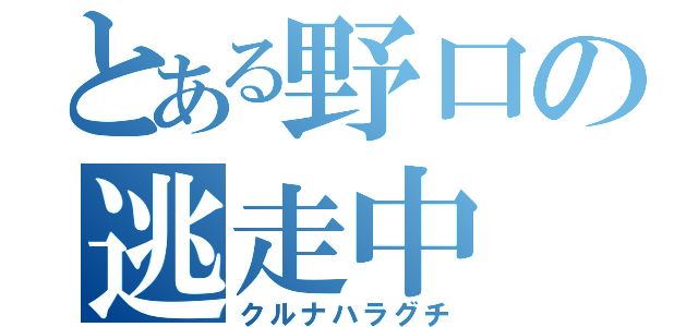 とある野口の逃走中（クルナハラグチ）