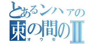 とあるンハァの束の間の幻影Ⅱ（オウセ）