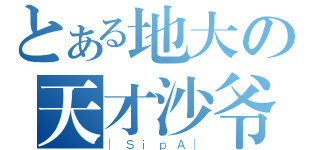 とある地大の天才沙爷（｜ＳｉｐＡ｜）