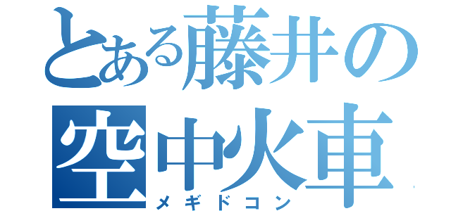 とある藤井の空中火車（メギドコン）