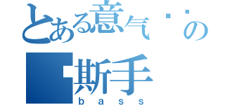 とある意气风发の贝斯手（ｂａｓｓ）