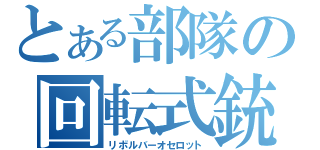 とある部隊の回転式銃（リボルバーオセロット）