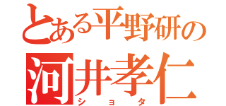 とある平野研の河井孝仁（ショタ）