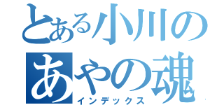 とある小川のあやの魂（インデックス）