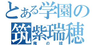 とある学園の筑紫瑞穂（俺の嫁）