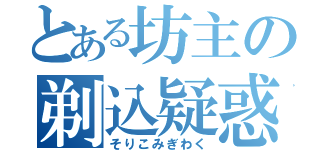 とある坊主の剃込疑惑（そりこみぎわく）