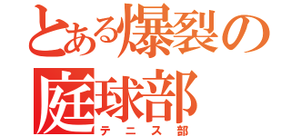 とある爆裂の庭球部（テニス部）