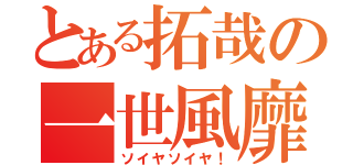 とある拓哉の一世風靡（ソイヤソイヤ！）