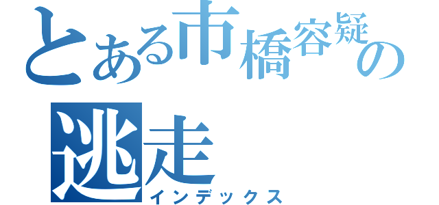 とある市橋容疑者の逃走（インデックス）