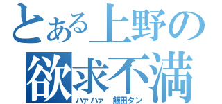 とある上野の欲求不満（ハァハァ　飯田タン）