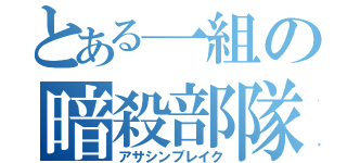 とある一組の暗殺部隊（アサシンブレイク）