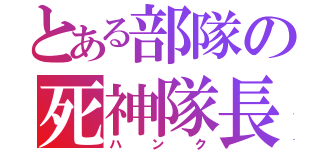 とある部隊の死神隊長（ハンク）