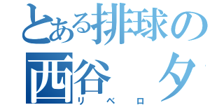 とある排球の西谷　夕（リベロ）