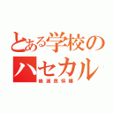 とある学校のハセカル（絶滅危惧種）