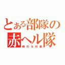 とある部隊の赤ヘル隊長（峰打ち対象）