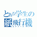 とある学生の紙飛行機（エアメール）