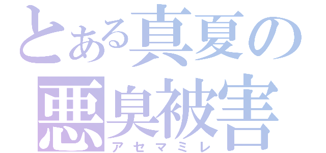 とある真夏の悪臭被害（アセマミレ）