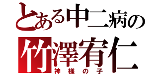 とある中二病の竹澤宥仁（神様の子）