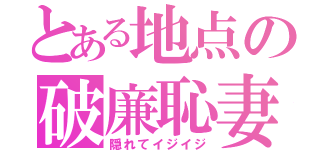 とある地点の破廉恥妻（隠れてイジイジ）