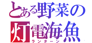 とある野菜の灯電海魚（ランターン）