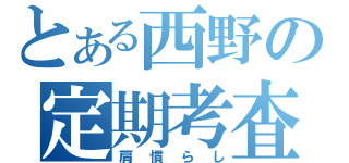 とある西野の定期考査（肩慣らし）