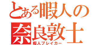 とある暇人の奈良敦士（暇人ブレイカー）