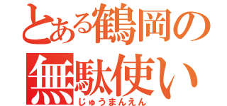 とある鶴岡の無駄使い（じゅうまんえん）