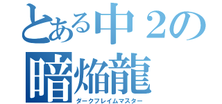 とある中２の暗焔龍（ダークフレイムマスター）