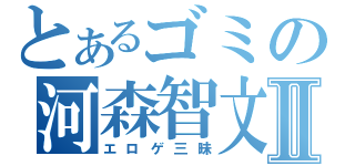 とあるゴミの河森智文Ⅱ（エロゲ三昧）