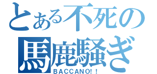 とある不死の馬鹿騒ぎ（ＢＡＣＣＡＮＯ！！）